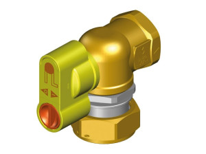 Запорный клапан с гнездом давления и предохранительной ручкой передняя версия с поворотной гайкой