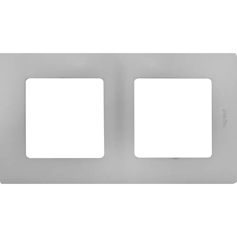 Рамка Legrand Etika для розеток и выключателей, 2 поста, алюминий 17356960 STLM-1112255