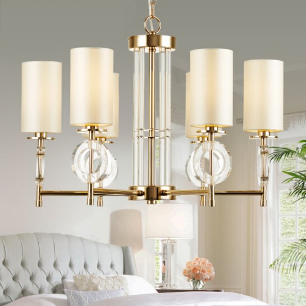 Люстра Felton 6 от Delight Collection белая/прозрачная/латунь KM0842P-6 DELIGHT ДИЗАЙНЕРСКИЕ 247064 Белый  - Вид №2