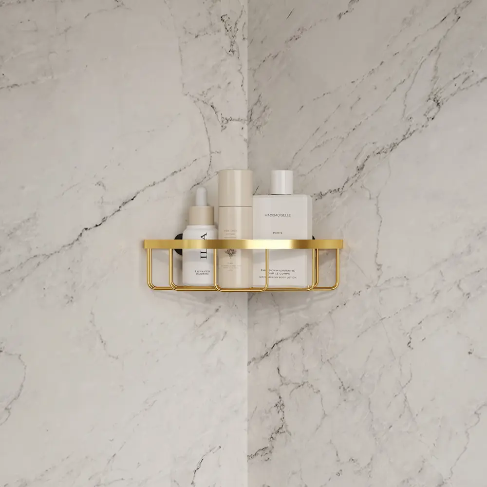 Полка для душа Iddis Art LMARTS00Zi44 угловая 1 ярус цвет золото STLM-2039805 - Вид №4