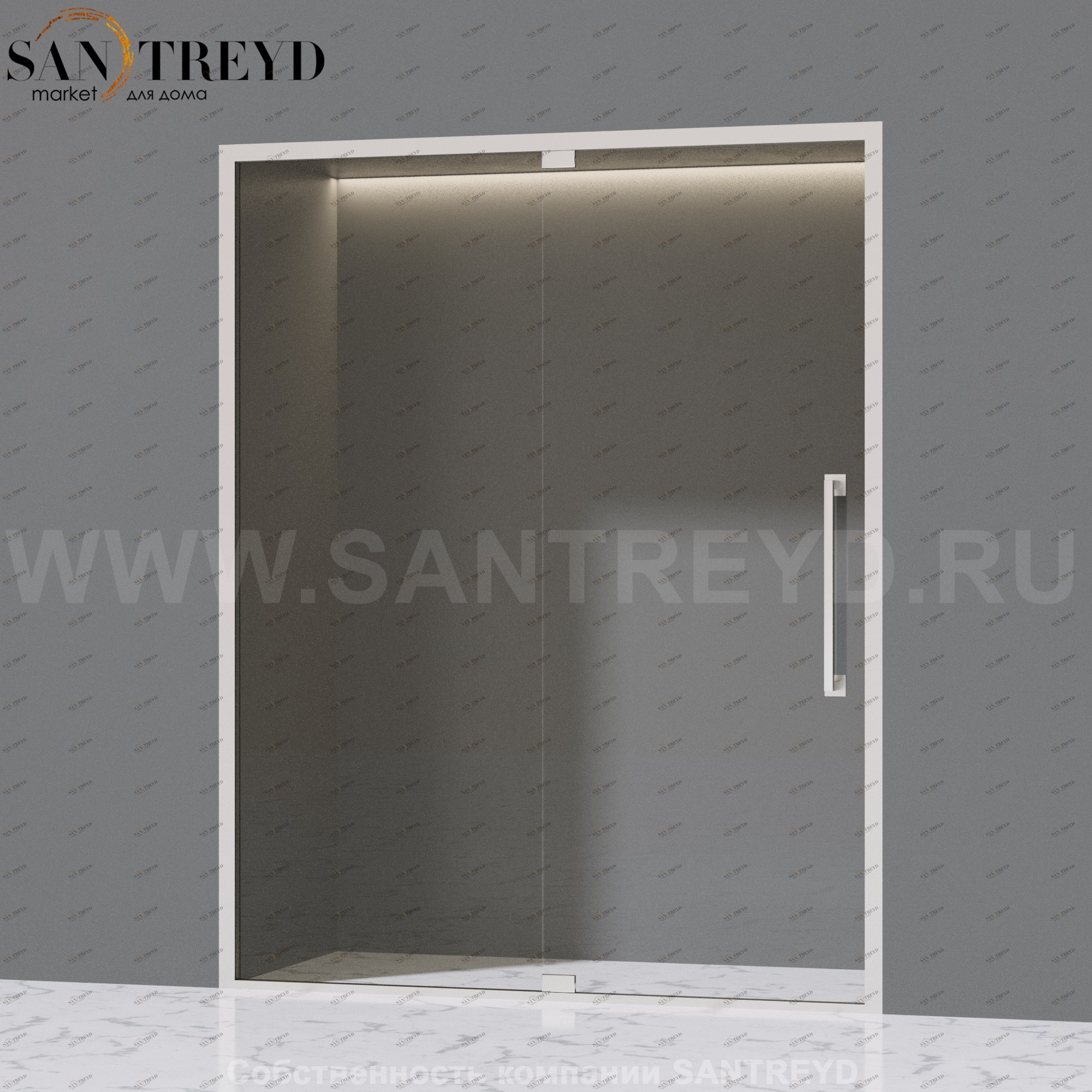 Effegibi SPAZIOSLIDE Стеклянная правая дверь-купе. Размер: длина 168 см, высота 208 см S160R