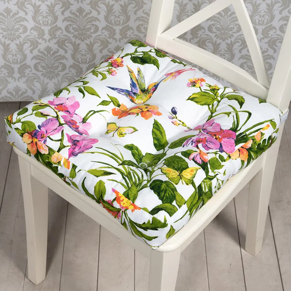 Подушка для стула Altali Колибри 40x40 см хлопок мультиколор STLM-2089764 - Вид №5