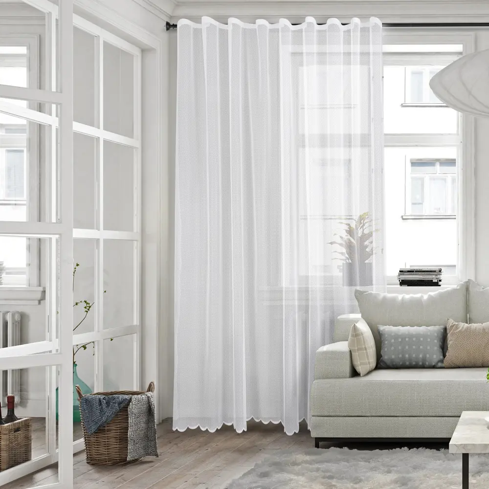 Тюль 1 м/п Emma сетка 300 см цвет белый 85342198 STLM-2125307 AMAZONTEXTILE  - Вид №2