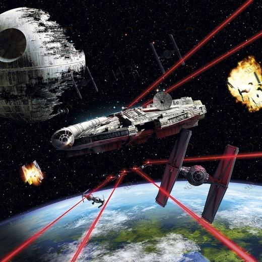 8-489-STAR-WARS-Millennium-Falcon Фотообои Komar Disney 2.54х3.68 м 8489STARWARSMILLENNIUMFALCON
