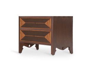 Тумбочка из тикового дерева с ящиками