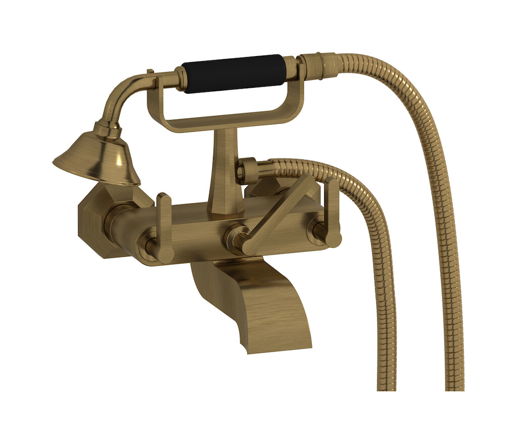 Настенный смеситель для ванной в комплекте с душевым гарнитуром WE ARE IB bl250mb Modern Bronze Belmondo 