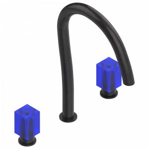 U6K-25SG Смеситель для ванны на 3 отверстия устанавливаемый на борту - излив СУПЕР ГОЛИАФ Thg-paris Beyond crystal с синим хрусталём Покрытие PVD бронза