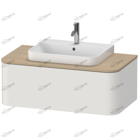 HP493103939 Happy D.2 Plus Тумбочка для подвесной консоли Скандинавский белый шелковисто-матовый лак Duravit