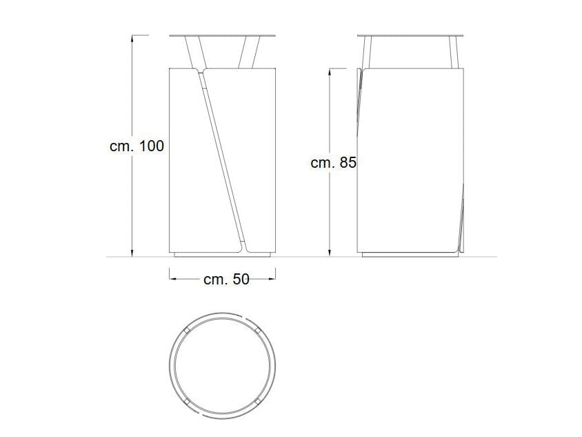 Корзина для мусора из оцинкованного листового металла с крышкой DIMCAR BOB ARCH-00032475 - Вид №2
