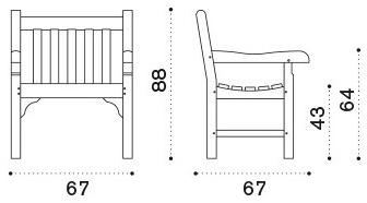 Ethimo Садовое кресло из тика с подлокотниками Notting hill Nhpm0500 - Вид №5