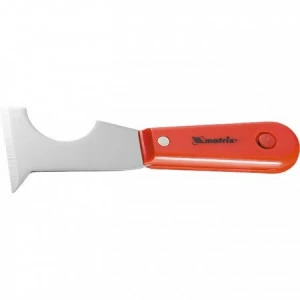 Шпатель-скребок стальной с пластмассовой ручкой MATRIX