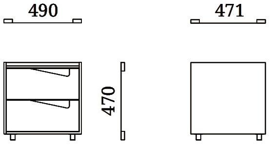 Febal Casa Прикроватная тумбочка из меламина с ящиками Elite sun-id-1443325 - Вид №4