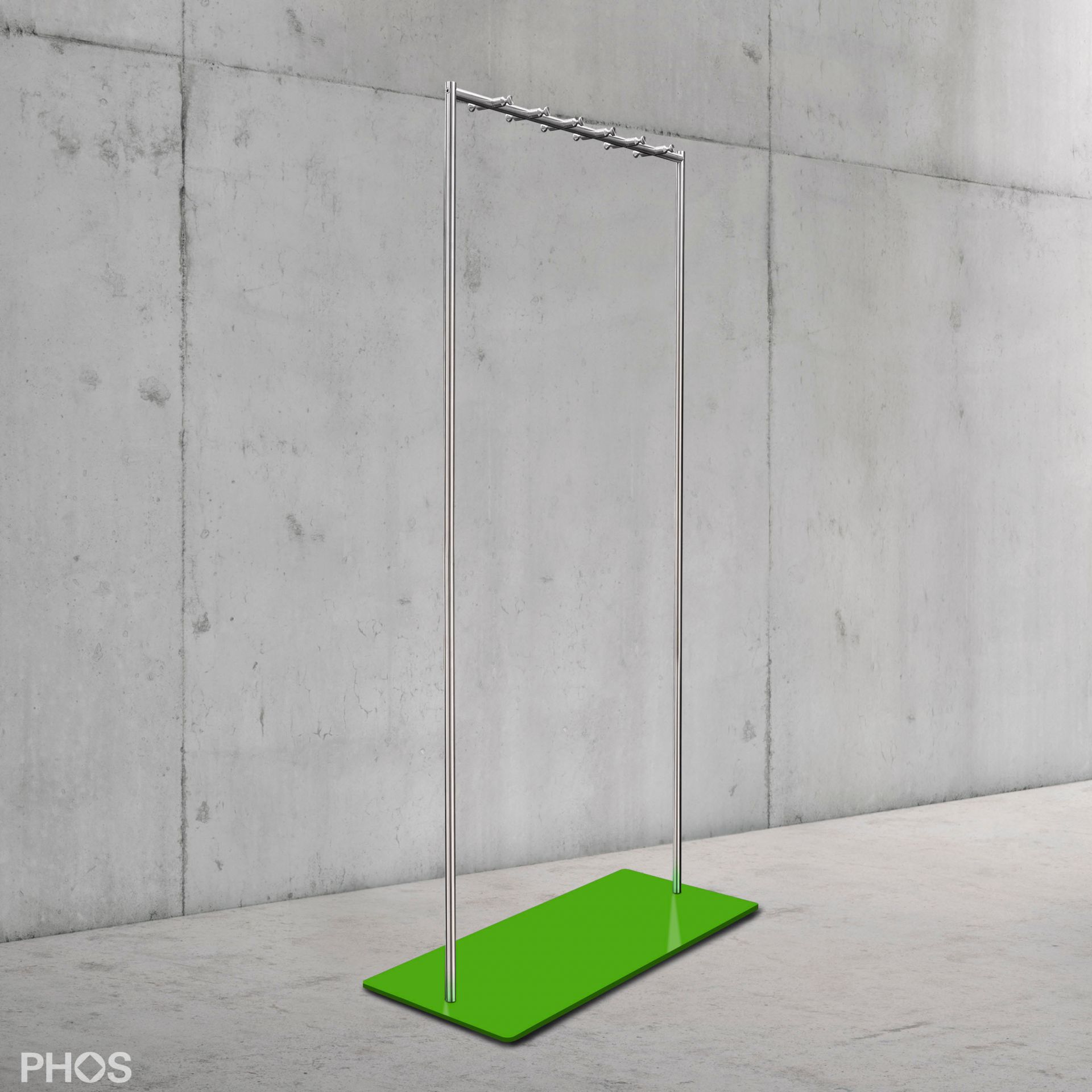 GST3-BPGr Вешалка для одежды Twin Pur с крючками для одежды, основание: зеленое. PHOS  - Вид №1