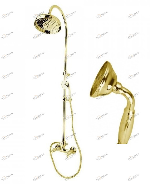 Душевая стойка со смесителем, верхним и ручным душем CEZARES LORD-CD-03/24-M