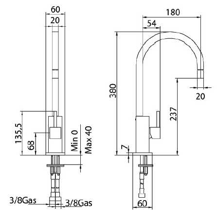 757120SN00 Смеситель Bandini Ice Cube Santreyd - Вид №2