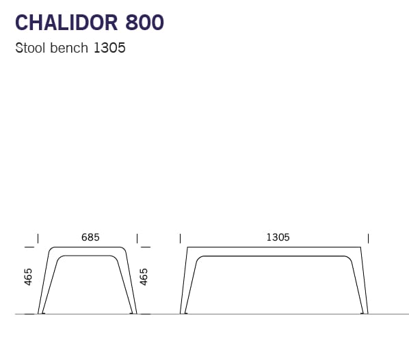 Скамья из нержавеющей стали без спинки BENKERT BANKE Chalidor ARCH-00142394 - Вид №9