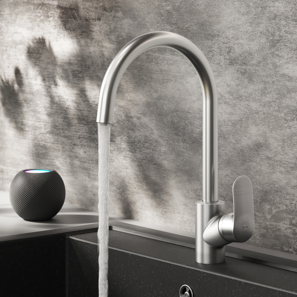 F8007711 смеситель для кухни с каналом для питьевой воды сатин шт. AM.PM Like - Вид №1