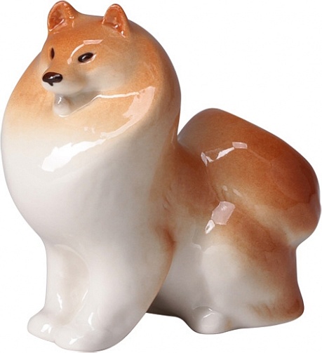 1049393 Императорский фарфоровый завод Скульптура "Шпиц карликовый" Фарфор твердый 