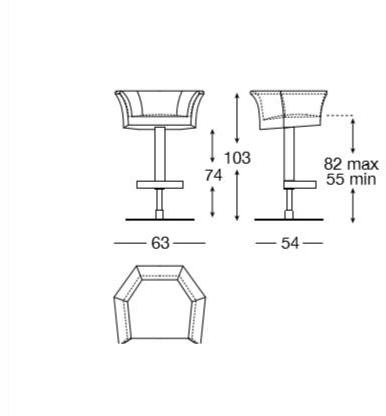 Longhi Кожаный стул с регулируемой высотой Loveluxe 2019 – rhythm collection sun-id-1409405 - Вид №3