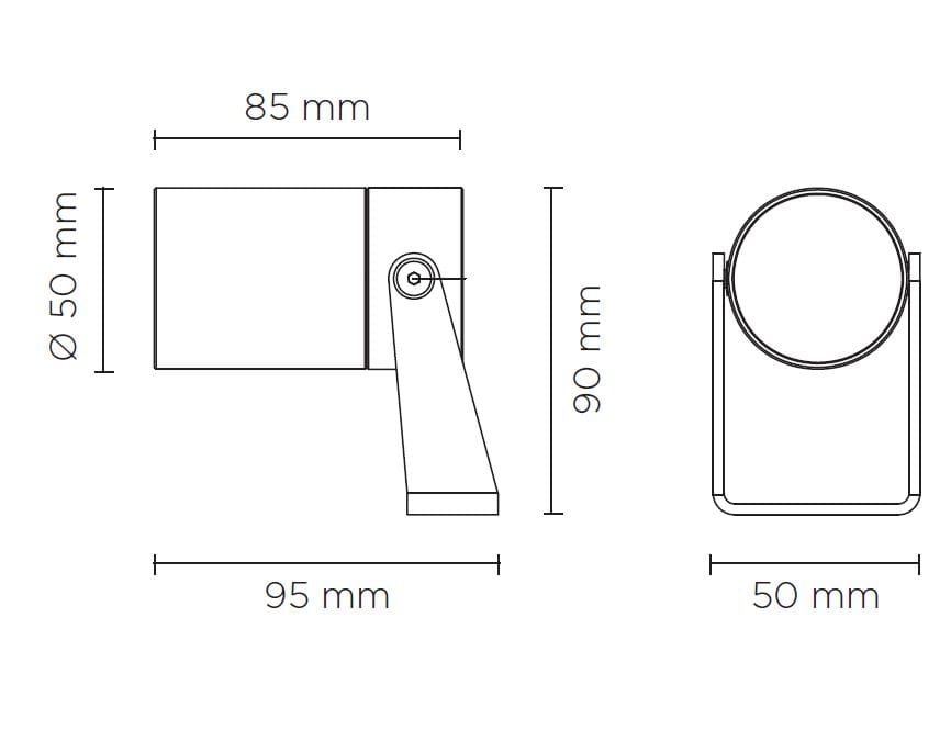 Нержавеющая сталь регулируемый светодиодный наружный прожектор PUK NANOSPOT STEEL ARCH-00126728 - Вид №9