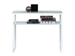 Прямоугольная консоль из стали и хрусталя