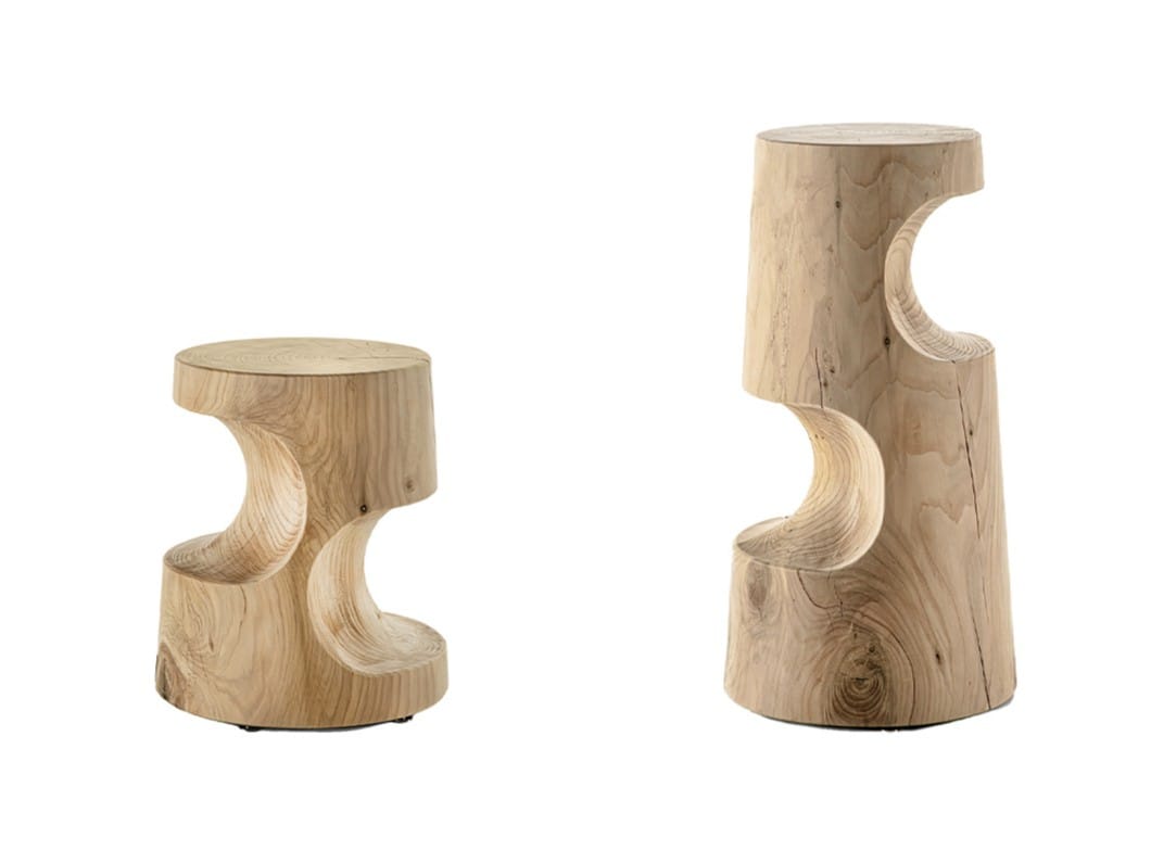 Низкий стул из цельного кедра Riva 1920 SLALOM ARCH-00125969 - Вид №1