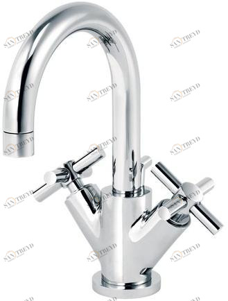 rvb Смеситель для умывальника на столешницу, одно отверстие, с автоматическим сливом Sully 4032.--.47