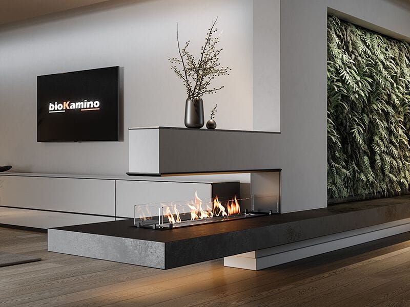 Встроенный камин с тройным фасадом из биоэтанола bioKamino Bkbf ARCH-00042296