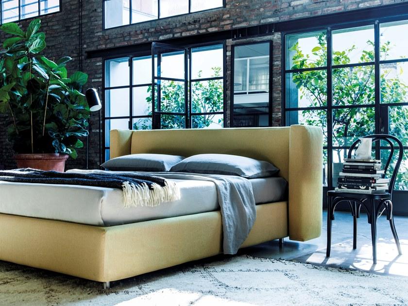 Frauflex Двуспальная кровать из ткани с мягким изголовьем sun-id-1345974 - Вид №1