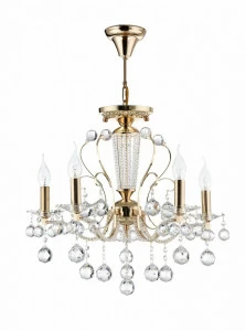 Люстра подвесная золото Marlin FR1130-PL-05-G FREYA ДИЗАЙНЕРСКИЕ, CRYSTAL 00-3956413 Золото