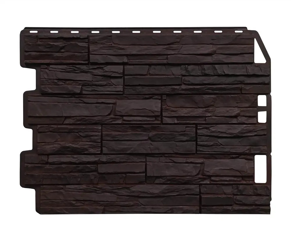 89355941 Панель фасадная полипропилен Fineber Скол 595x795 мм цвет темно-коричневый STLM-1017228