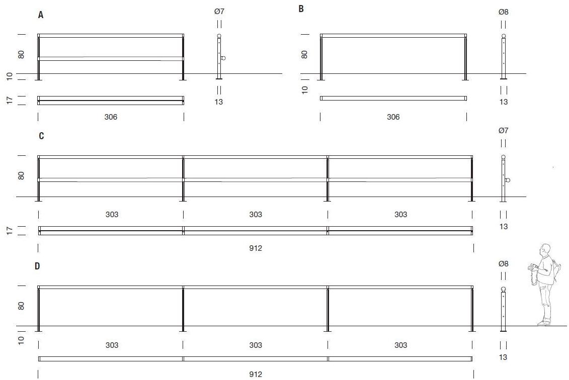 URBIDERMIS Поручень из нержавеющей стали sun-id-1415439 - Вид №4