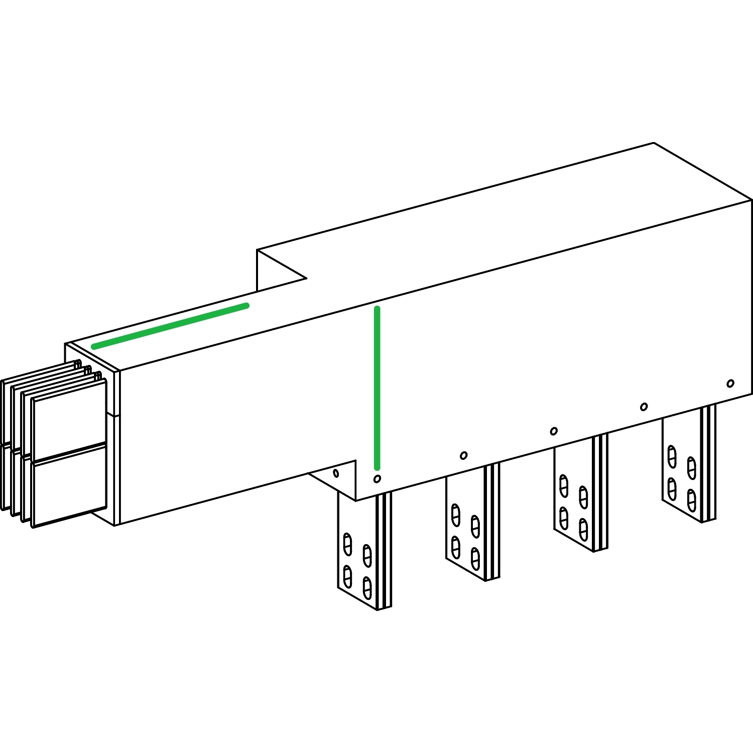 KRA2000EL43 СЕКЦИЯ ПРИСОЕДИНИТЕЛЬНАЯ К ТР-РУ Schneider Electric Canalis 