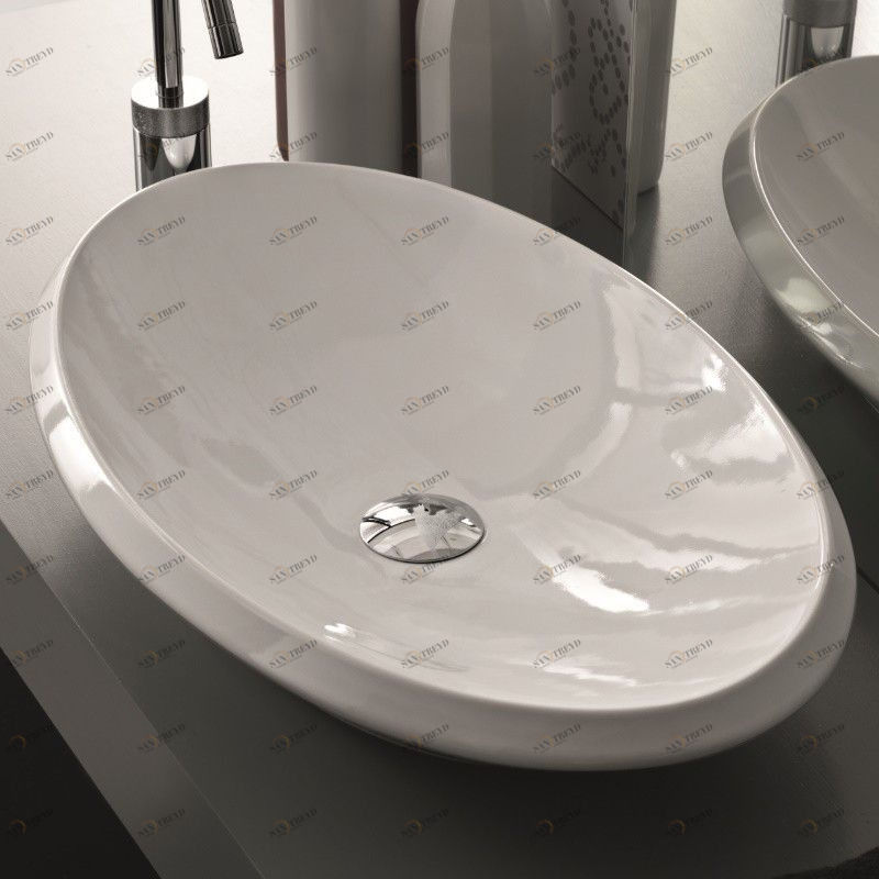 25375 Накладная раковина на столешницу  овальная Ceramica Hidra 