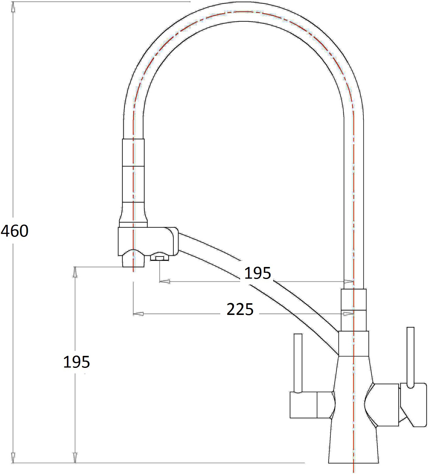 Смеситель ZorG Sanitary ZR 338-8 YF для кухонной мойки, хром - Вид №1