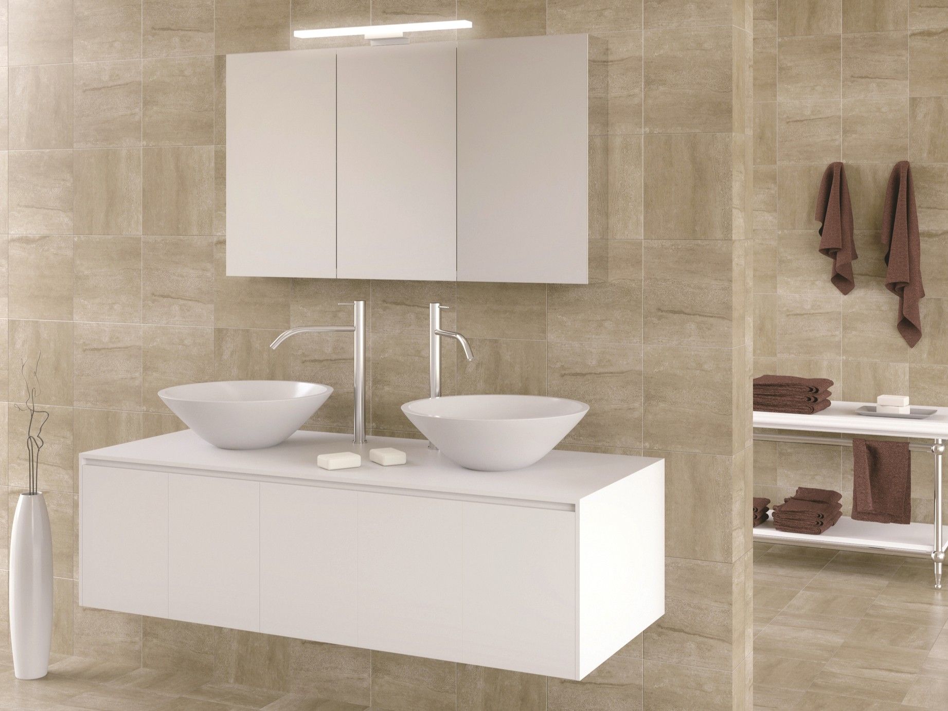 Настенное зеркало с корпусом и встроенным освещением DDL Inwall ARCH-00067537