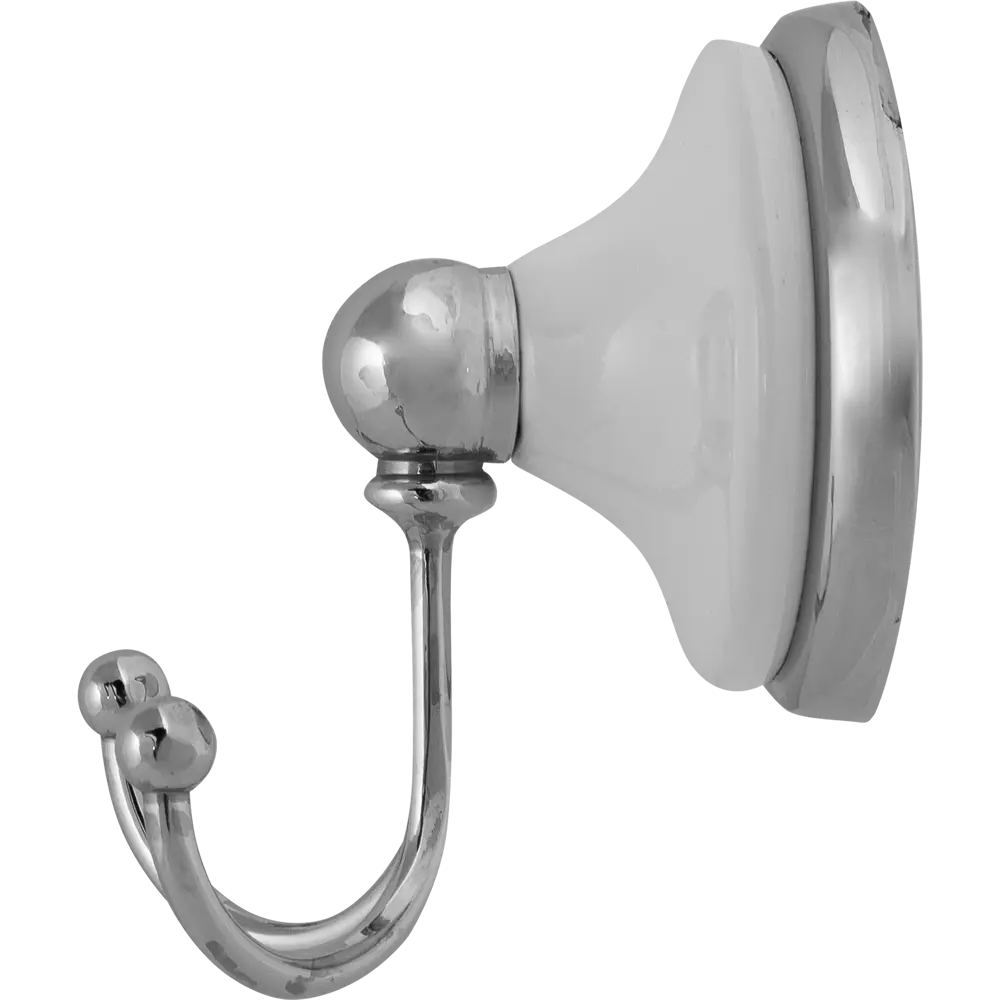 Крючок двухрожковый Brissen Aster цвет хром белый 15802751 STLM-2113636  - Вид №1