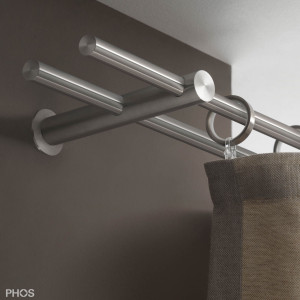 VS20-140D1400 Комплект карниза: двуствольный 140 см с 2 кронштейнами PHOS