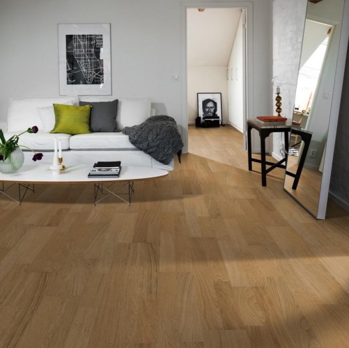 Паркетная доска Kahrs Дуб Бриз Линнея Полуматовая Гладкая 2600200569 - Вид №12