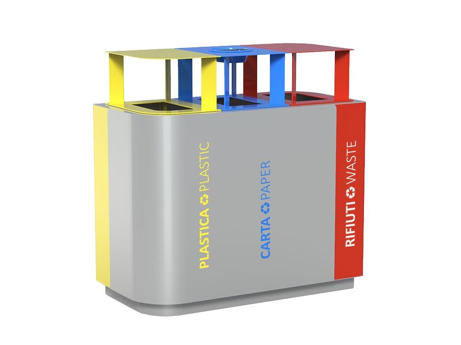 Корзина для мусора из оцинкованной стали с крышкой DIMCAR BENJAMIN ARCH-00148151 - Вид №1