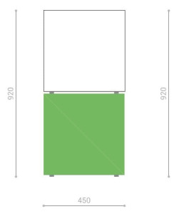 Высокий стальной стол для общественных мест