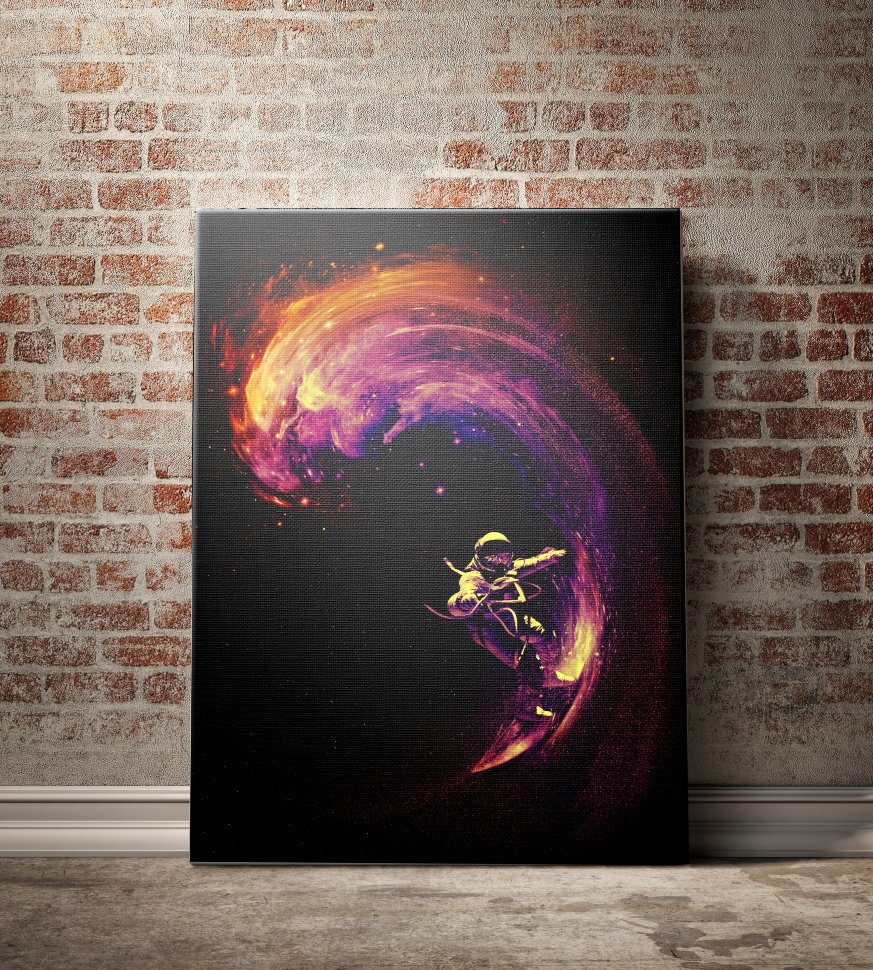 Картина с покрытием объемным гелем 100х80 см Space Surfer by Nicebleed ICON DESIGNE  096859 Фиолетовый;черный;разноцветный  - Вид №1