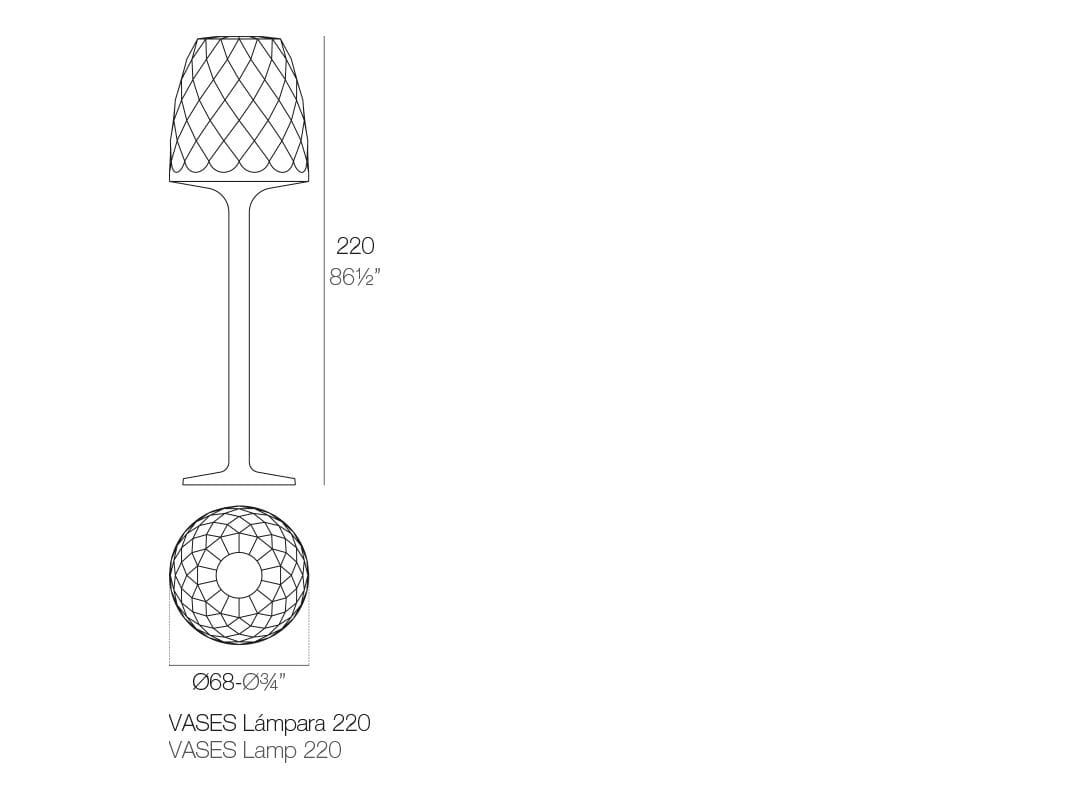 Напольный напольный светильник Сид полиэтилена Vondom Vases ARCH-00048954 - Вид №2
