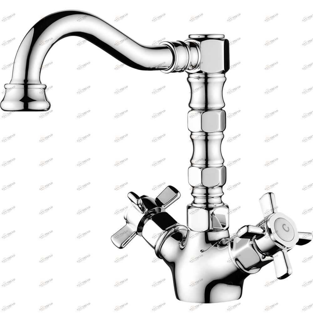 GZ 15013 Смеситель для раковины двухвентильный Ganzer Хром Ganzer Германия 14058