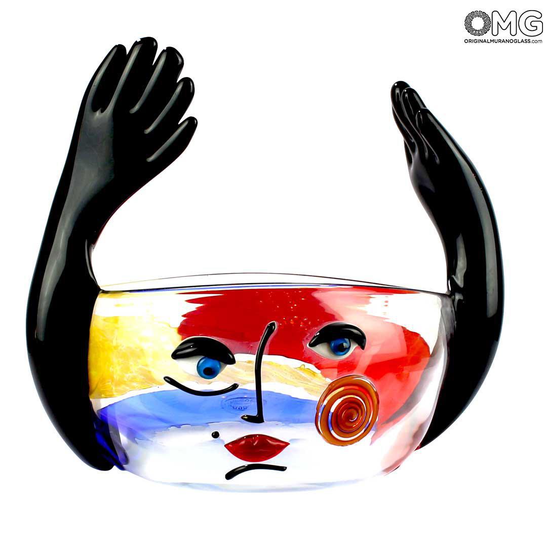 4728 ORIGINALMURANOGLASS Скульптура Голова Женщины - Pop Art - Original Murano Glass OMG 33 см PICASSO - Вид №1