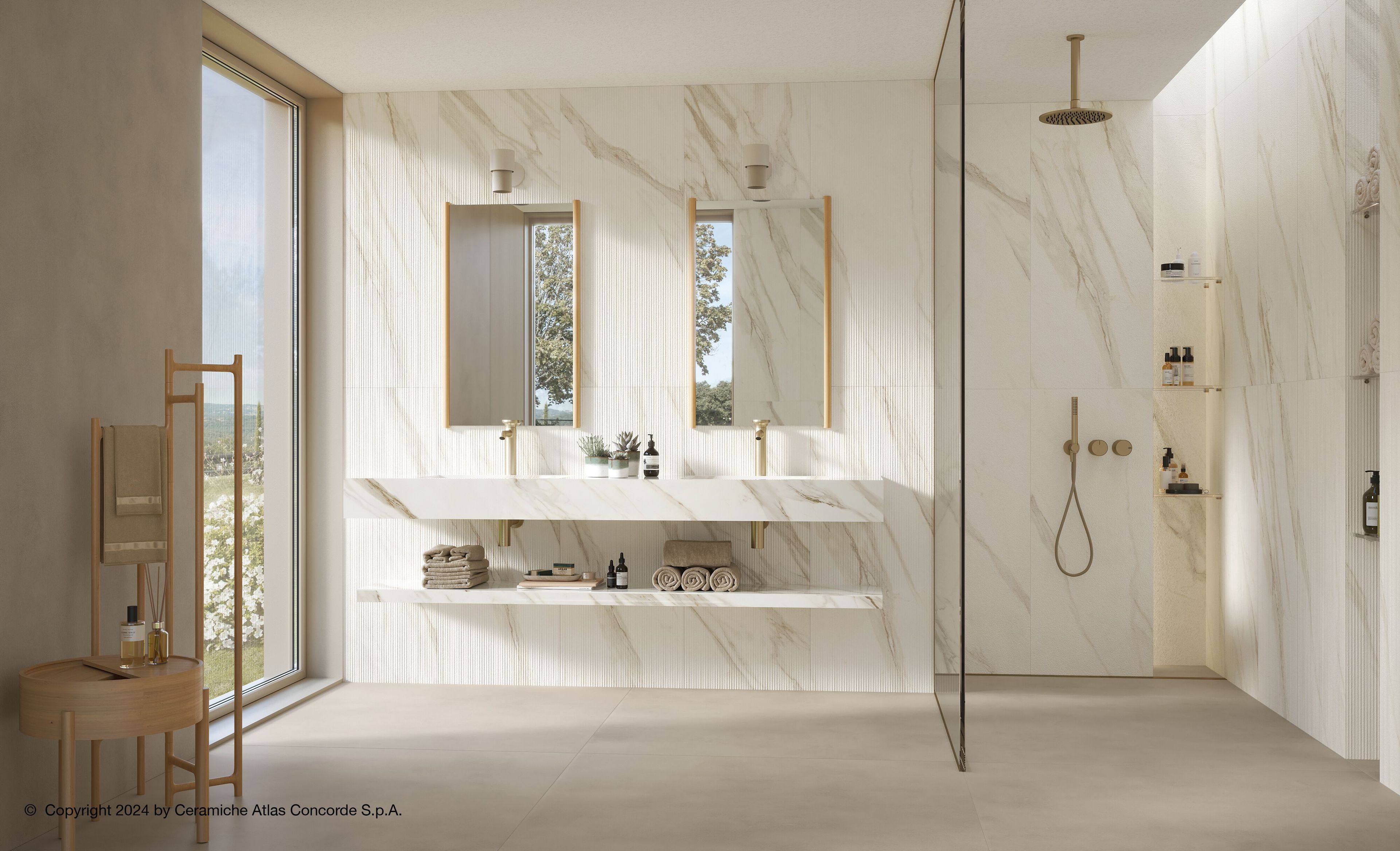 Трехмерная облицовка керамогранита с мраморным эффектом для интерьера Atlas Concorde ARCH-00125054 - Вид №29