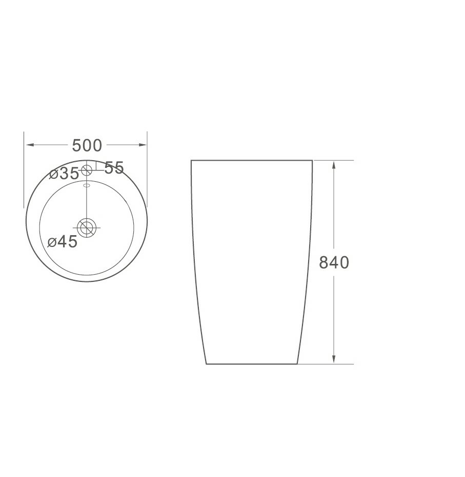 Напольные раковины SL-4004MB SANTILINE  - Вид №1