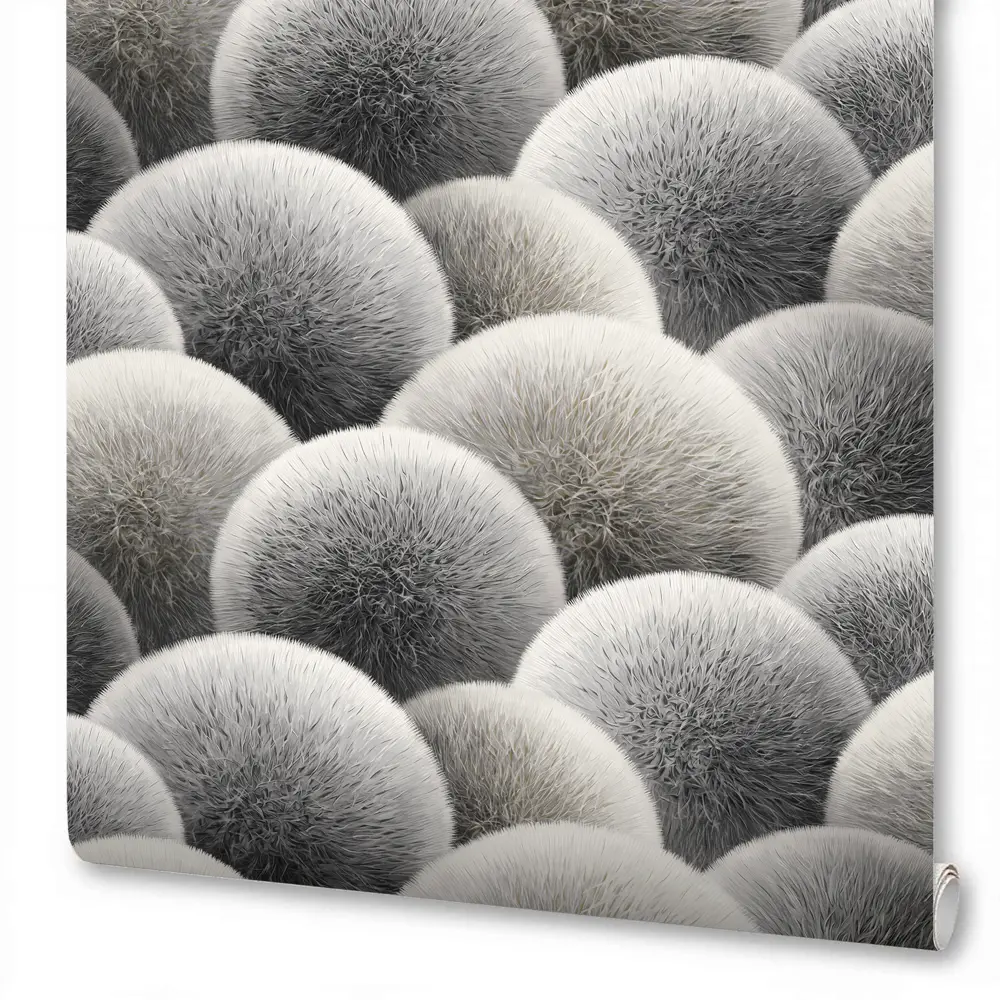 Флизелиновые обои Anturage Puff - глубокий черный рельеф 89373720 STLM-0829844