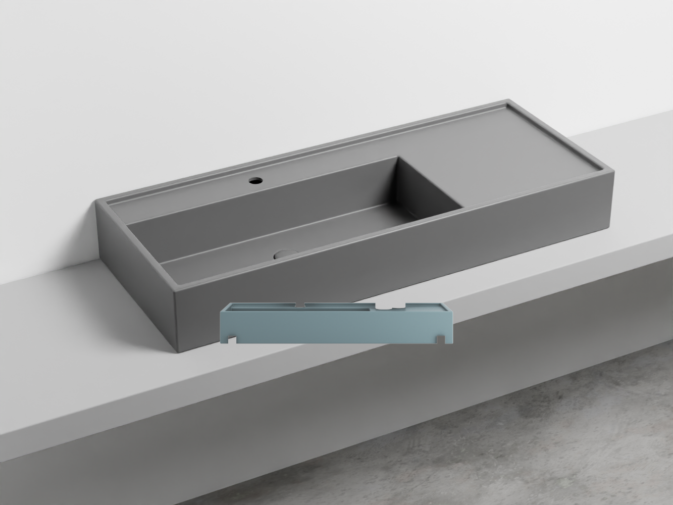 PNLA115-PL Керамическая раковина на одно отверстие 115 cielo Plinio Ceramica Cielo