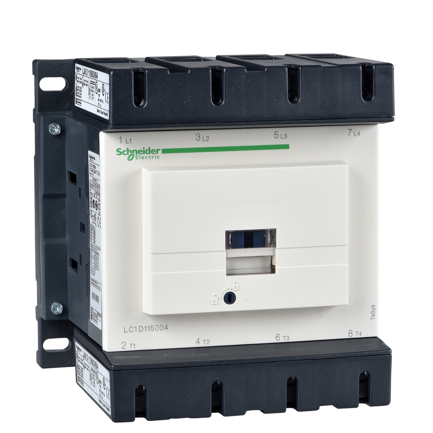 LC1D115004P7 Контактор LC1D 4P 200А 440/230В AC 90кВт Schneider Electric TeSys 